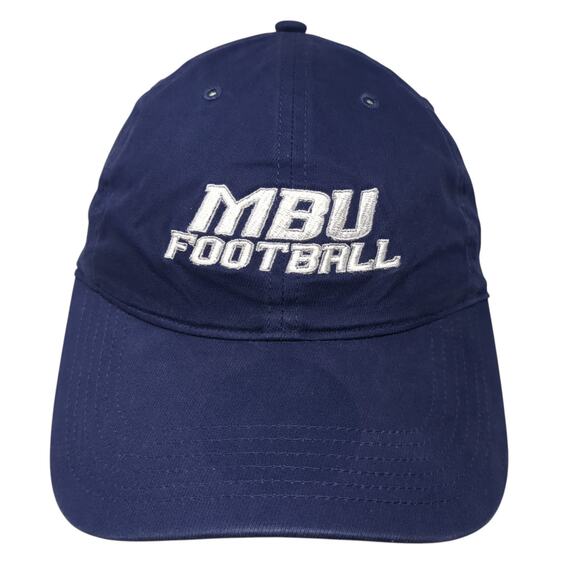 MBU Football Slideback Baseball Cap Blue One Size Adjustable Under Armour - Picture 1 of 9